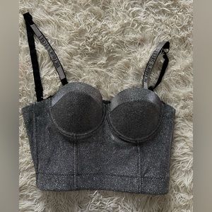 • VS Dark Shimmering Gray Bralette
